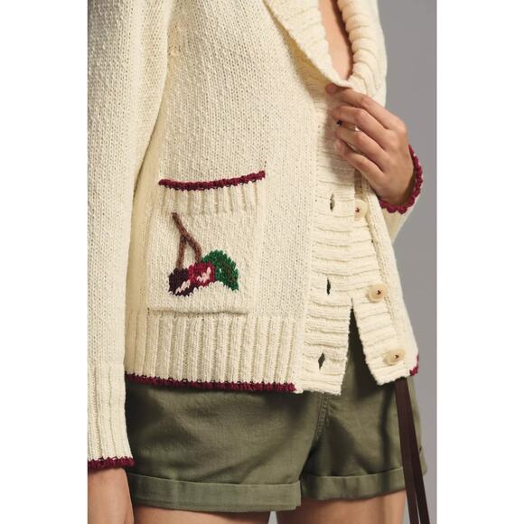 🍒 Anthropologie | Maeve Cherry Cardigan Sweater – Size XL 🍒 - Picture 3 of 6